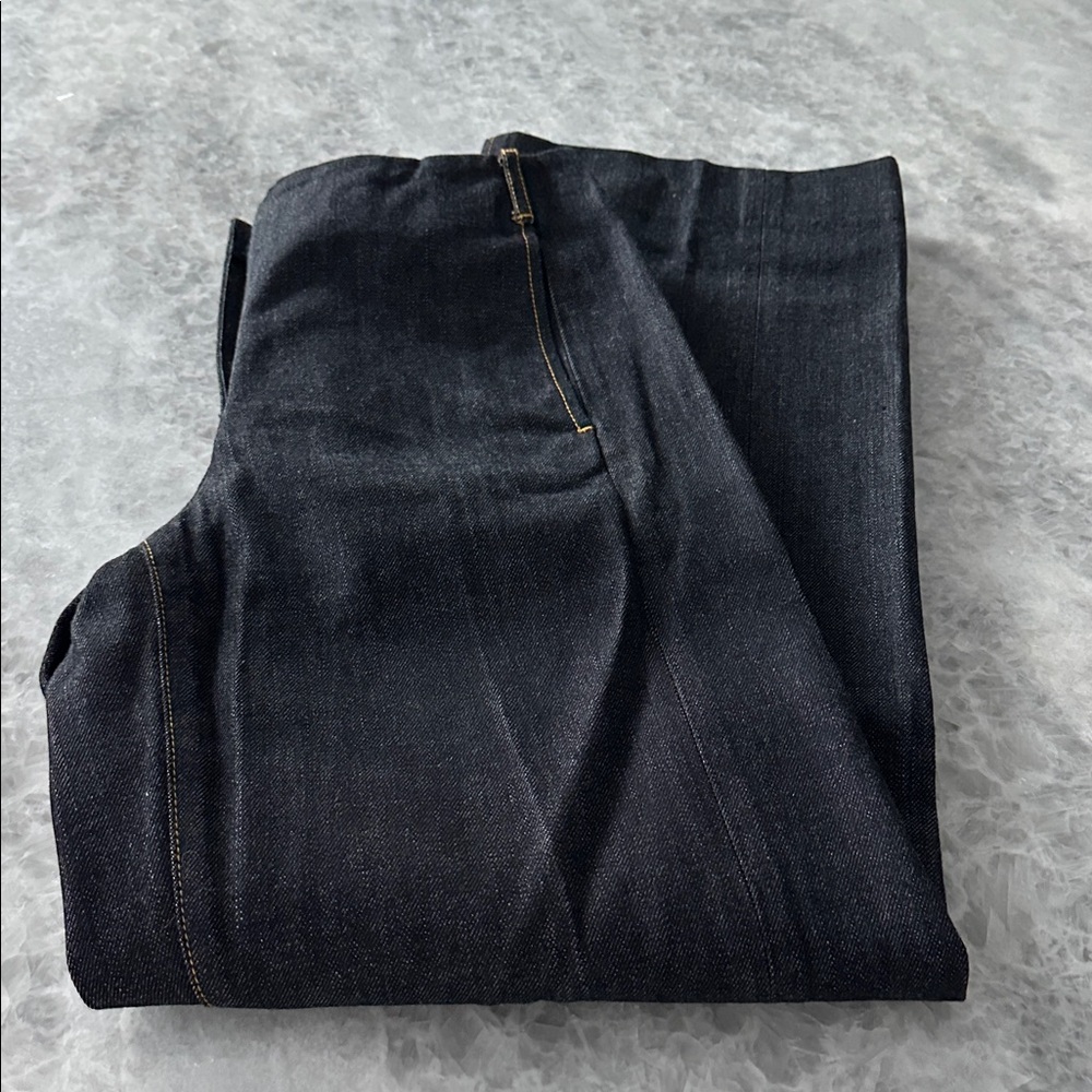 Tory Burch Selvedge Denim Jeans, Dark Indigo, Size 8